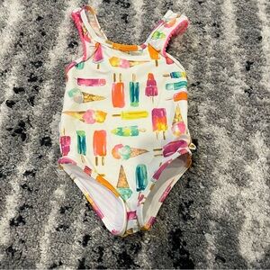 Kate Spade Colorful Popsicle Print Toddler Swimsuit size 12 month